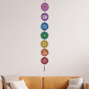 Bless-International-7-Chakra-Wooden-Handmade-Hand-Painted Yoga-Meditation-Wall-Hanging Best-for-Reiki-Healing Decor-for-Home-Car-Door-Office Brings-Good-Luck-and-Positive-Energy-and-Vibes