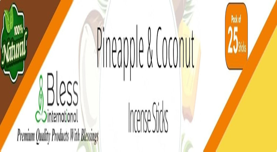 100% Natural Incense Sticks Handmade Hand Dipped The Best Scent (Pineapple And Coconut)