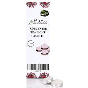 Bless-International Unscented-Tea-Light-Candles-White-smokeless-odorless-Long-Lasting Plant-Based-Natural-Organic-with-Palm-Wax Home-Pool-Weddings-Funeral-Decoration-Gifts