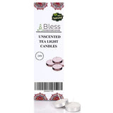 Bless-International Unscented-Tea-Light-Candles-White-smokeless-odorless-Long-Lasting Plant-Based-Natural-Organic-with-Palm-Wax Home-Pool-Weddings-Funeral-Decoration-Gifts