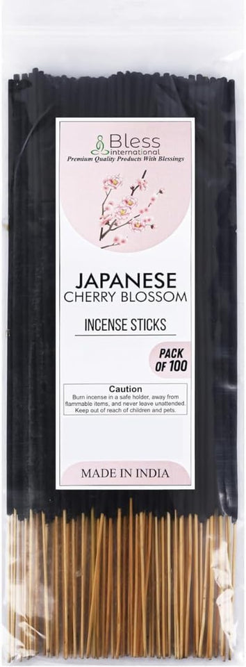 Incense Sticks 12 Inches 1-Hour Plus Burning Time 100-Sticks 250 GM (Japanese Cherry Blossom)