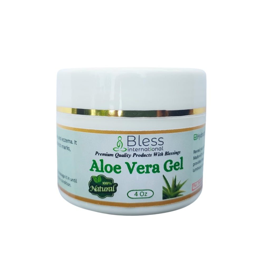 Bless International-Organic-Aloe-Vera-Gel 96%-Pure-Freshly-Made-Within-12-Hours-Of-Harvest Perfect-For-Face-Body-Scalp-&-Hair-Hydration Soothing-Moisturizer-For-Sunburn-And-After-Sun-Care