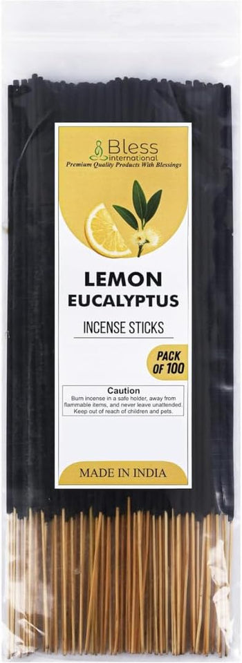 Incense Sticks 12 Inches 1-Hour Plus Burning Time 100-Sticks 250 GM (Lemon Eucalyptus)