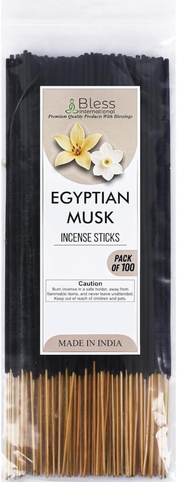 Incense Sticks 12 Inches 1-Hour Plus Burning Time 100-Sticks 250 GM (Egyptian Musk)