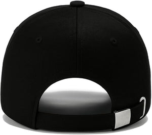 Premium Cotton Baseball Caps for Men & Women – Adjustable Snapback (Black)
