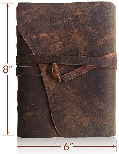 Vintage Handmade Rustic Leather Diaries (Coffee Brown)