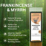 Incense Sticks 12 Inches 1-Hour Plus Burning Time 100-Sticks 250 GM (Frankincense & Myrrh)