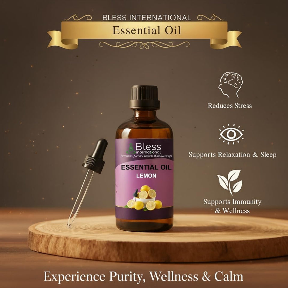 Lemon Essential Oil Organic 100% Natural 4 fl. Oz