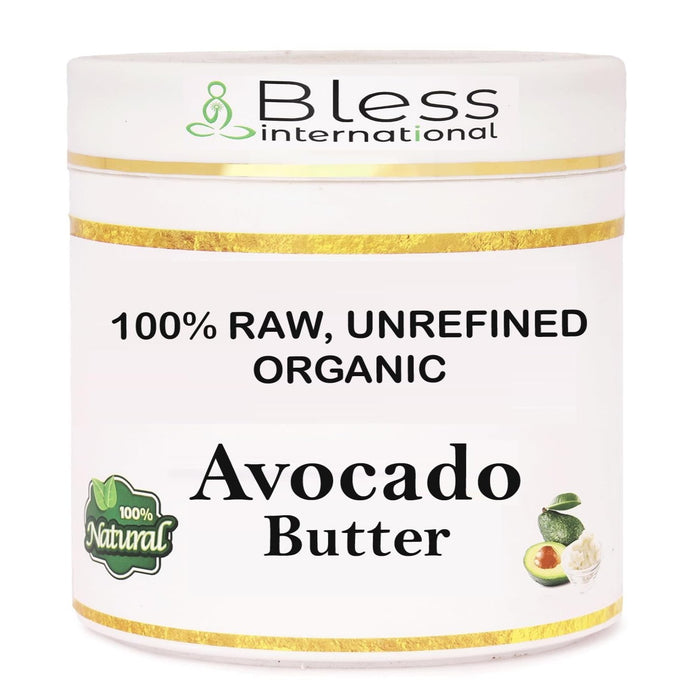 Organic Raw Avocado Butter 100% Pure,Natural & Unrefined| Skin Moisturizer For Face, Body & Hair| Ivory/White Grade A | DIY Creams, Balms, Lotions, Soaps| Softens Dry & Tough Skin