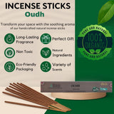 100% Natural Incense Sticks Handmade Hand Dipped The Best Scent (Oudh)