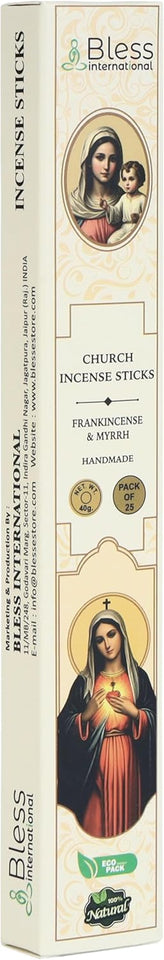 100% Natural Church Incense Sticks Handmade Hand Dipped The Best Scent (Frankincense & Myrrh)