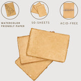 Watercolor Paper 150-GSM Thick (7 X 5 Inches) (Brown) (50-Sheets)