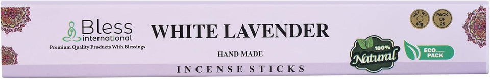 100% Natural Incense Sticks Handmade Hand Dipped The Best Scent (White Lavender)