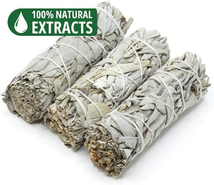 Bless-International 100%-Natural-Incense-Bambooless-Dhoop-Sticks Handmade-Organic-Chemicals-Free for-Purification-Relaxation-Positivity-Yoga-Meditation(White-sage)