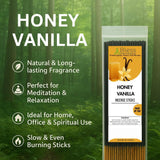 Incense Sticks 12 Inches 1-Hour Plus Burning Time 100-Sticks 250 GM (Honey Vanilla)