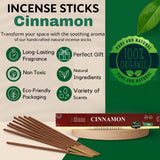 100% Natural Incense Sticks Handmade Hand Dipped The Best Scent (Cinnamon)