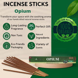 100% Natural Incense Sticks Handmade Hand Dipped The Best Scent (Opium)