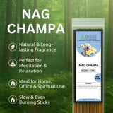 Incense Sticks 12 Inches 1-Hour Plus Burning Time 100-Sticks 250 GM (Nag Champa)