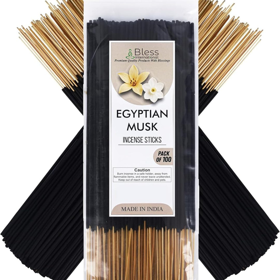 Incense Sticks 12 Inches 1-Hour Plus Burning Time 100-Sticks 250 GM (Egyptian Musk)