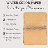 Watercolor Paper 150-GSM Thick (7 X 5 Inches) (Brown) (50-Sheets)