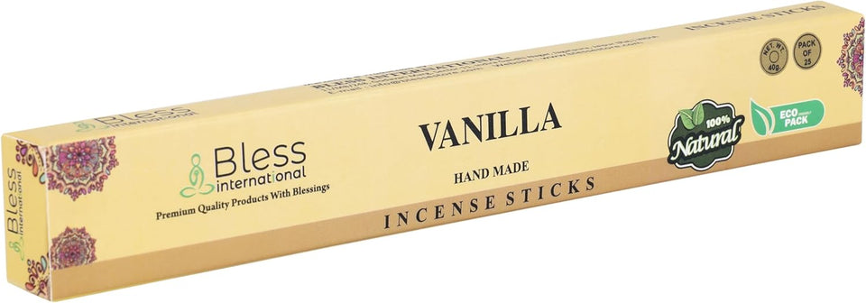 100% Natural Incense Sticks Handmade Hand Dipped The Best Scent (Vanilla)