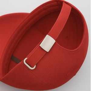 Cotton Baseball Caps for Men & Women – Adjustable Snapback (Red)