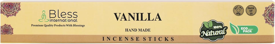 100% Natural Incense Sticks Handmade Hand Dipped The Best Scent (Vanilla)