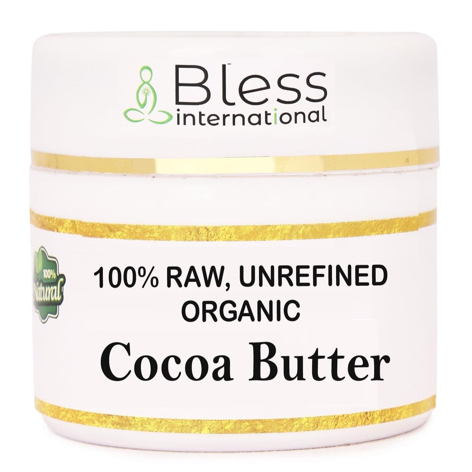 Organic Raw Cocoa Butter 100% Pure,Natural & Unrefined| Skin Moisturizer For Face, Body & Hair| Ivory/White Grade A | DIY Creams, Balms, Lotions, Soaps| Softens Dry & Tough Skin