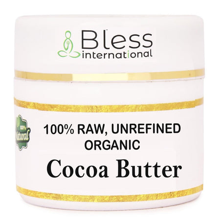 Organic Raw Cocoa Butter 100% Pure,Natural & Unrefined| Skin Moisturizer For Face, Body & Hair| Ivory/White Grade A | DIY Creams, Balms, Lotions, Soaps| Softens Dry & Tough Skin