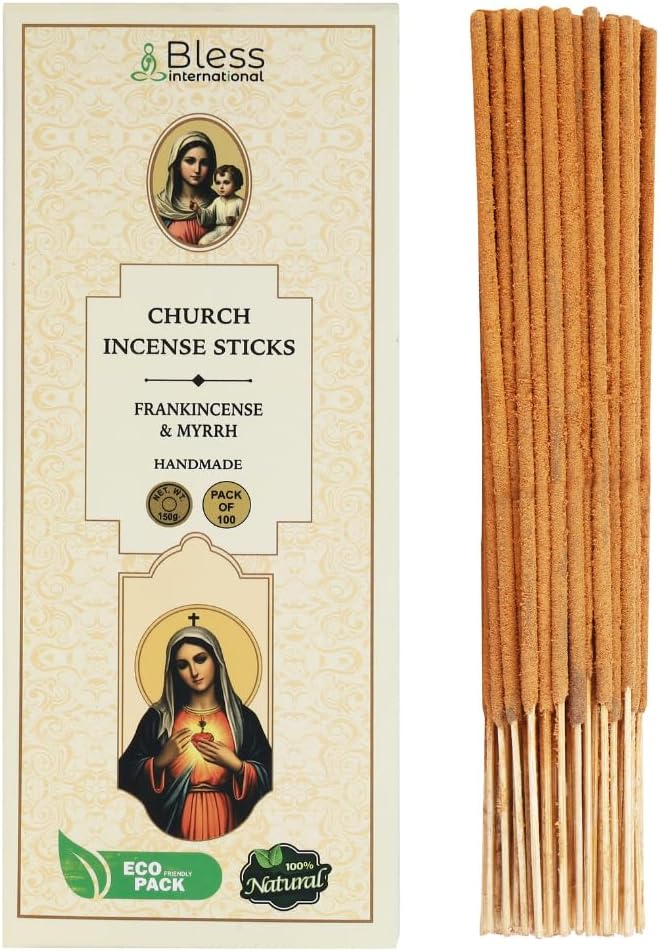 100% Natural Church Incense Sticks Handmade Hand Dipped The Best Scent (Frankincense & Myrrh)
