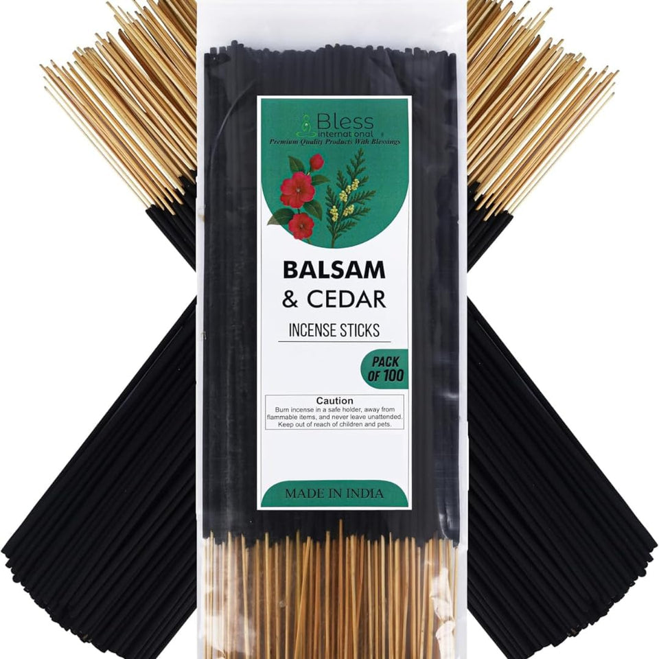 Incense Sticks 12 Inches 1-Hour Plus Burning Time 100-Sticks 250 GM (Balsam and Cedar)