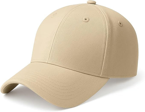 Premium Cotton Baseball Caps for Men & Women – Adjustable Snapback (Beige)