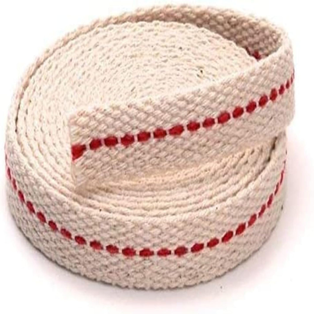 Bless International 100% Natural Cotton Flat Wick Roll with Genuine Red Stitch for Paraffin or Kerosene Based Lanterns, Oil Lamps, Burners & Replacement