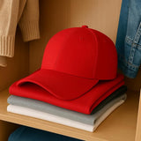 Cotton Baseball Caps for Men & Women – Adjustable Snapback (Red)