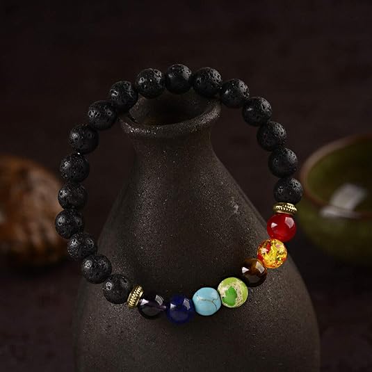 Bless International Gemstone 7 Chakra Bracelet