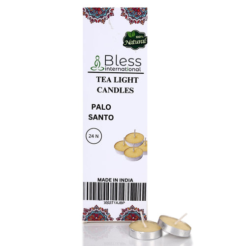 Palo-Santo Tea Light Candles 24-Pack Colored