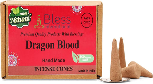 100% Natural Incense Cone Handmade Hand Dipped The Best Scent (Dragon Blood)