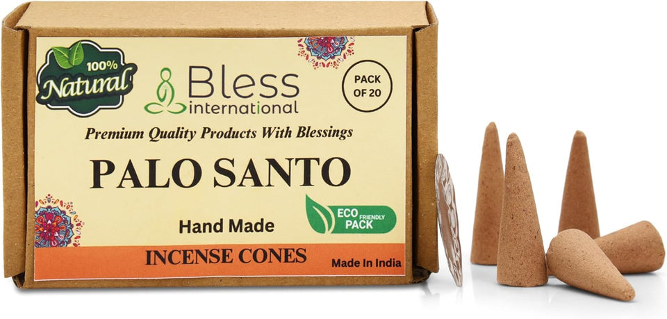 100% Natural Incense Cone Handmade Hand Dipped The Best Scent (Palo Santo)