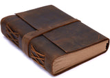 Vintage Handmade Rustic Leather Diaries (Cafe Noir Brown)