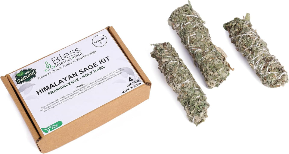 Himalayan Sage Incense 4 Inches Long (Holy basil - Frankincense)