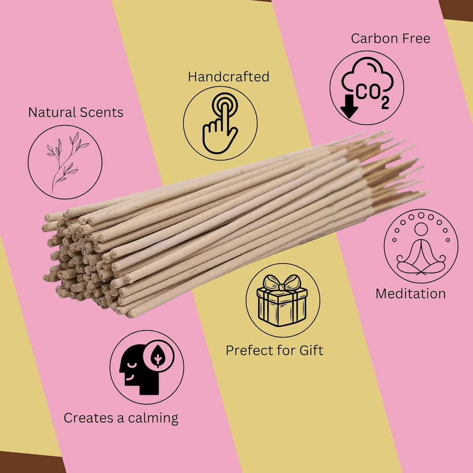 Bless-White-Sage-Incense-Sticks 100%-Natural-Handmade-Hand-Dipped-Incense-Sticks Organic-Chemicals-Free For-Purification-Relaxation-Positivity-Yoga-Meditation