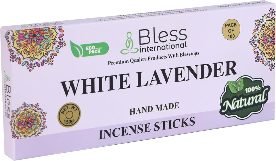 100% Natural Incense Sticks Handmade Hand Dipped The Best Scent (White Lavender)