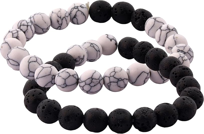 Bless International Howlite Gemstone Bracelet for couples