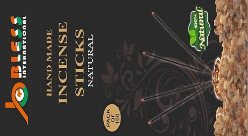 Bless-Unscented-Natural-Handmade-Incense-Sticks Organic-Chemicals-Free for-Purification-Relaxation-Positivity-Yoga-Meditation (100 Sticks (140GM))