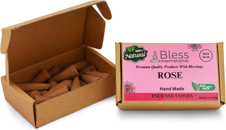 100%-Natural-Incense-Cones Handmade-Hand-Dipped The-Best-scents (Rose)