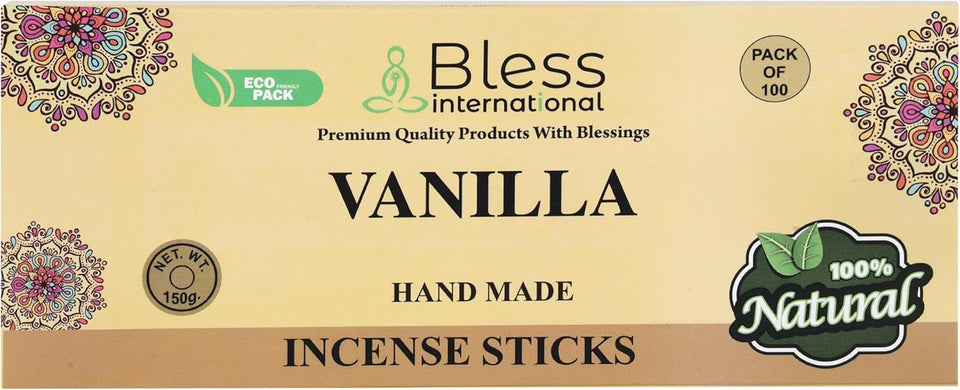 100% Natural Incense Sticks Handmade Hand Dipped The Best Scent (Vanilla)