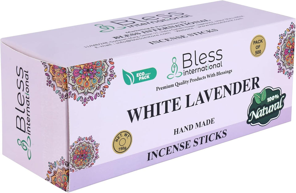 100% Natural Incense Sticks Handmade Hand Dipped The Best Scent (White Lavender)