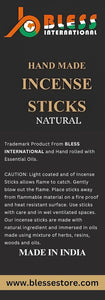 Bless-Unscented-Natural-Handmade-Incense-Sticks Organic-Chemicals-Free for-Purification-Relaxation-Positivity-Yoga-Meditation (100 Sticks (140GM))