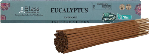 100% Natural Incense Sticks Handmade Hand Dipped The Best Scent (Eucalyptus)