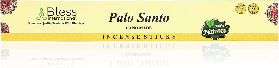 Bless-Palo-Santo 100%-Natural-Handmade-Hand-Dipped-Incense-Sticks Organic-Chemicals-Free for-Purification-Relaxation-Positivity-Yoga-Meditation